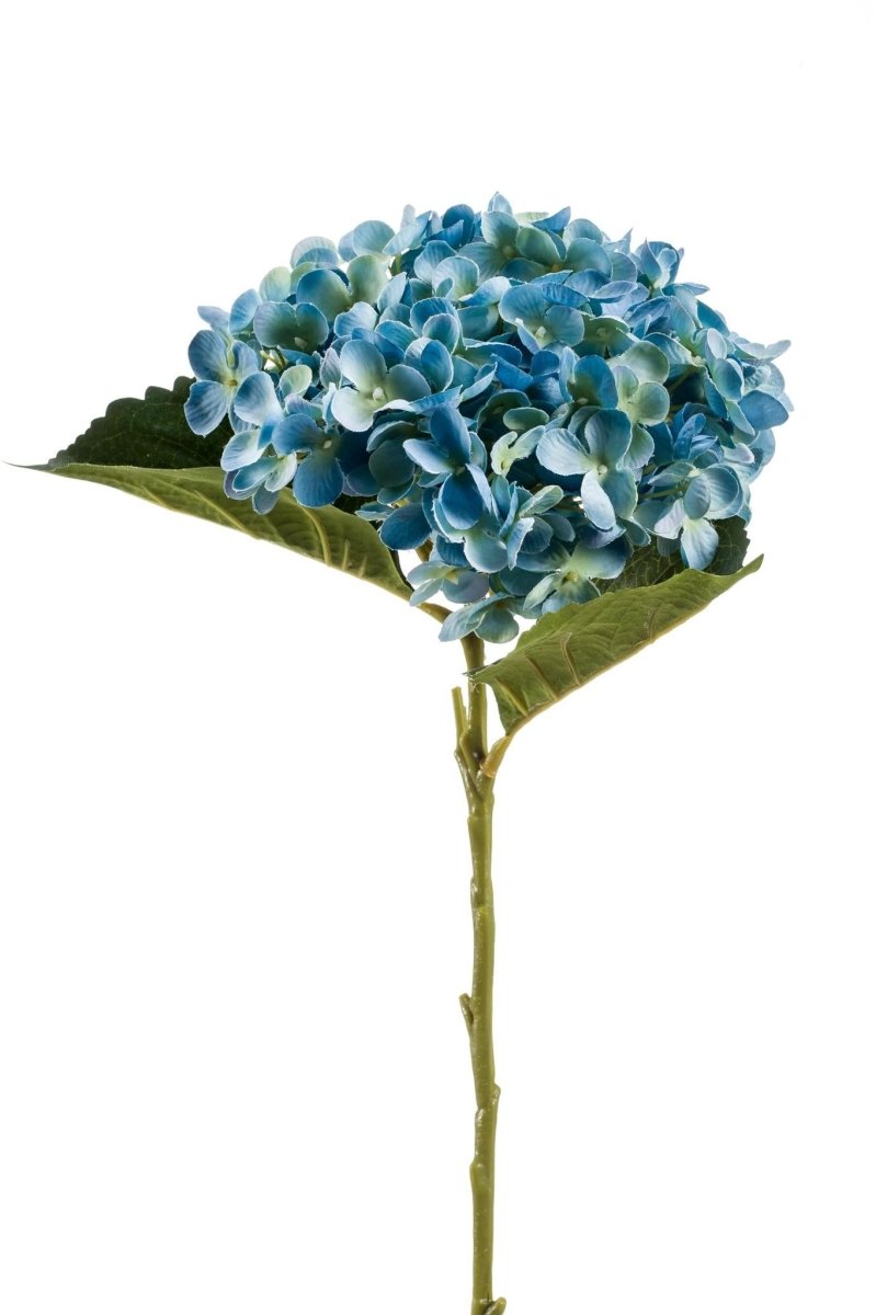 Hydrangea Flower blue x8 | Kunstbloemen 5 - LushLeaf | Online planten bestellen