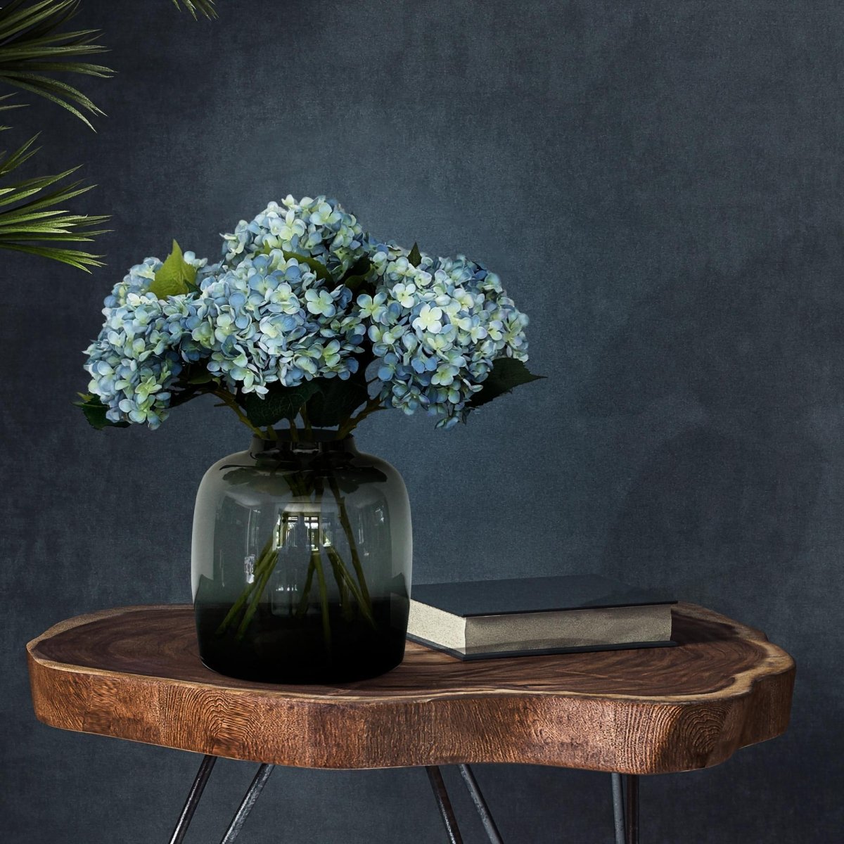 Hydrangea Flower blue x8 | Kunstbloemen 3 - LushLeaf | Online planten bestellen