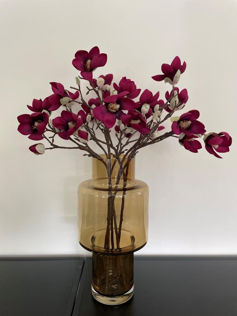 Magnolia bloem Paars x8 | Kunstbloemen 3 - LushLeaf | Online planten bestellen