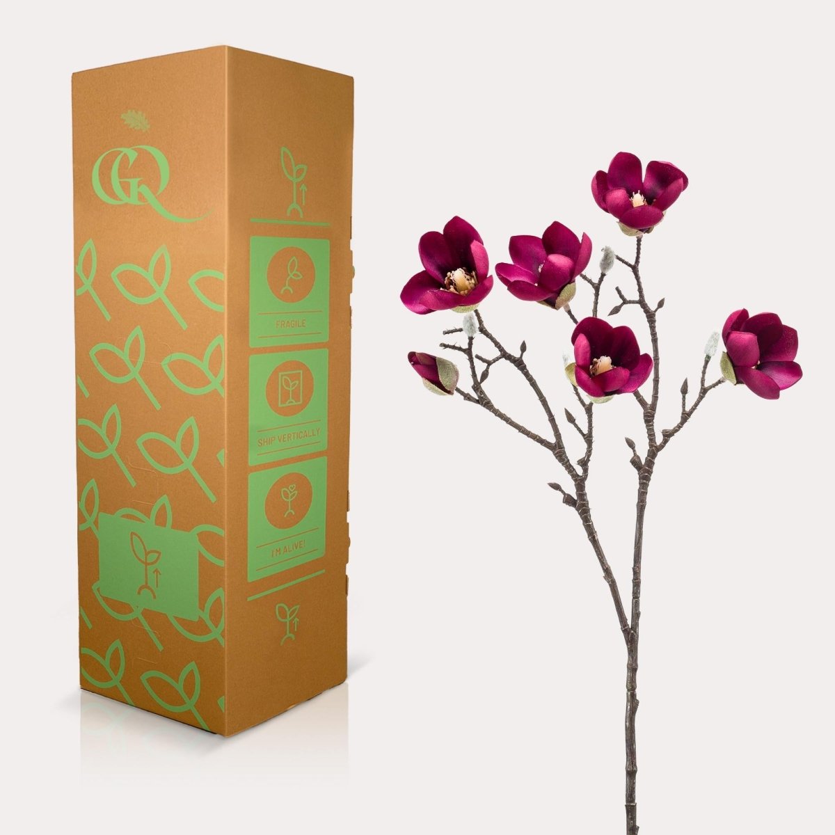 Magnolia bloem Paars x8 | Kunstbloemen 5 - LushLeaf | Online planten bestellen