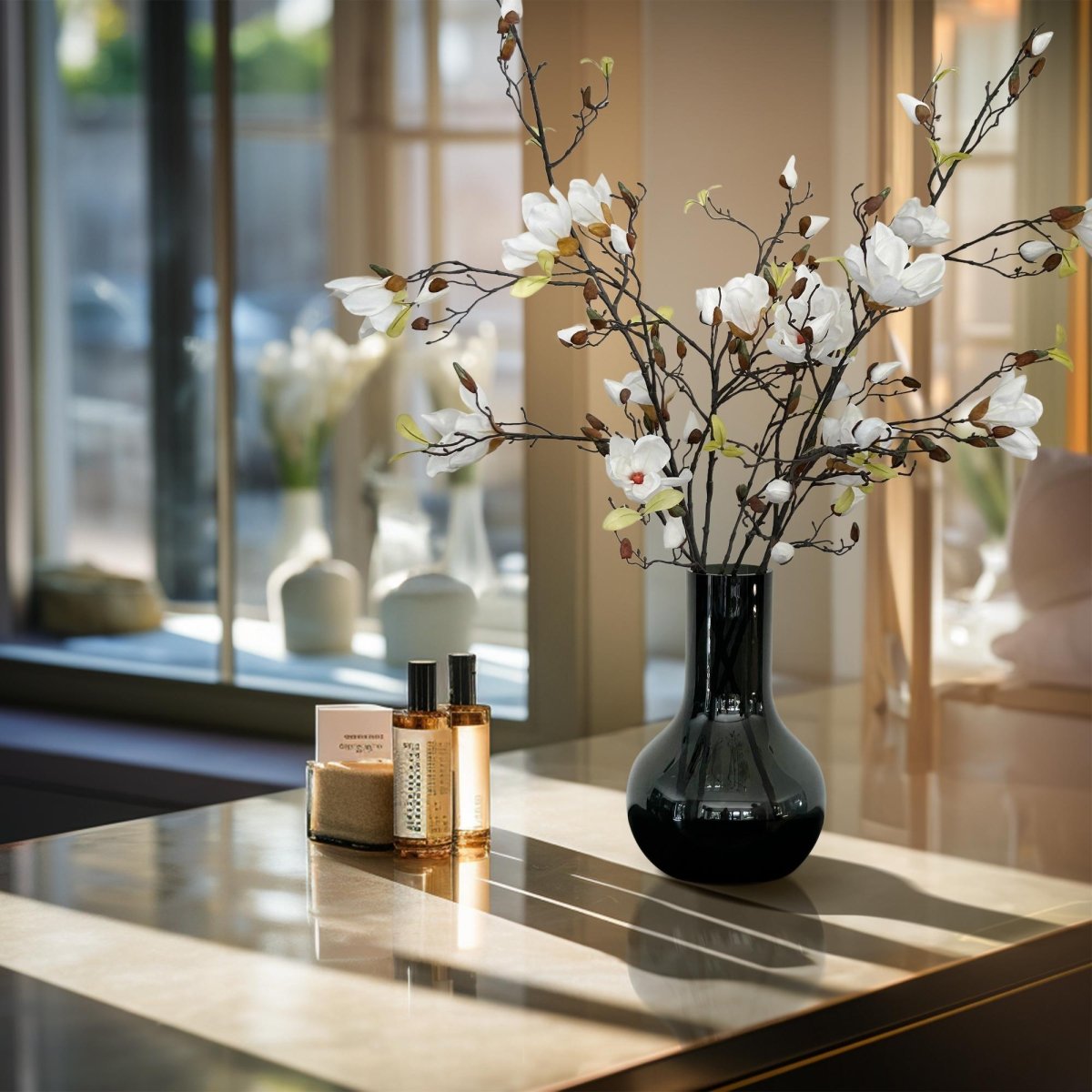 Magnolia Branches Crème x4 | Kunstbloemen 5 - LushLeaf | Online planten bestellen