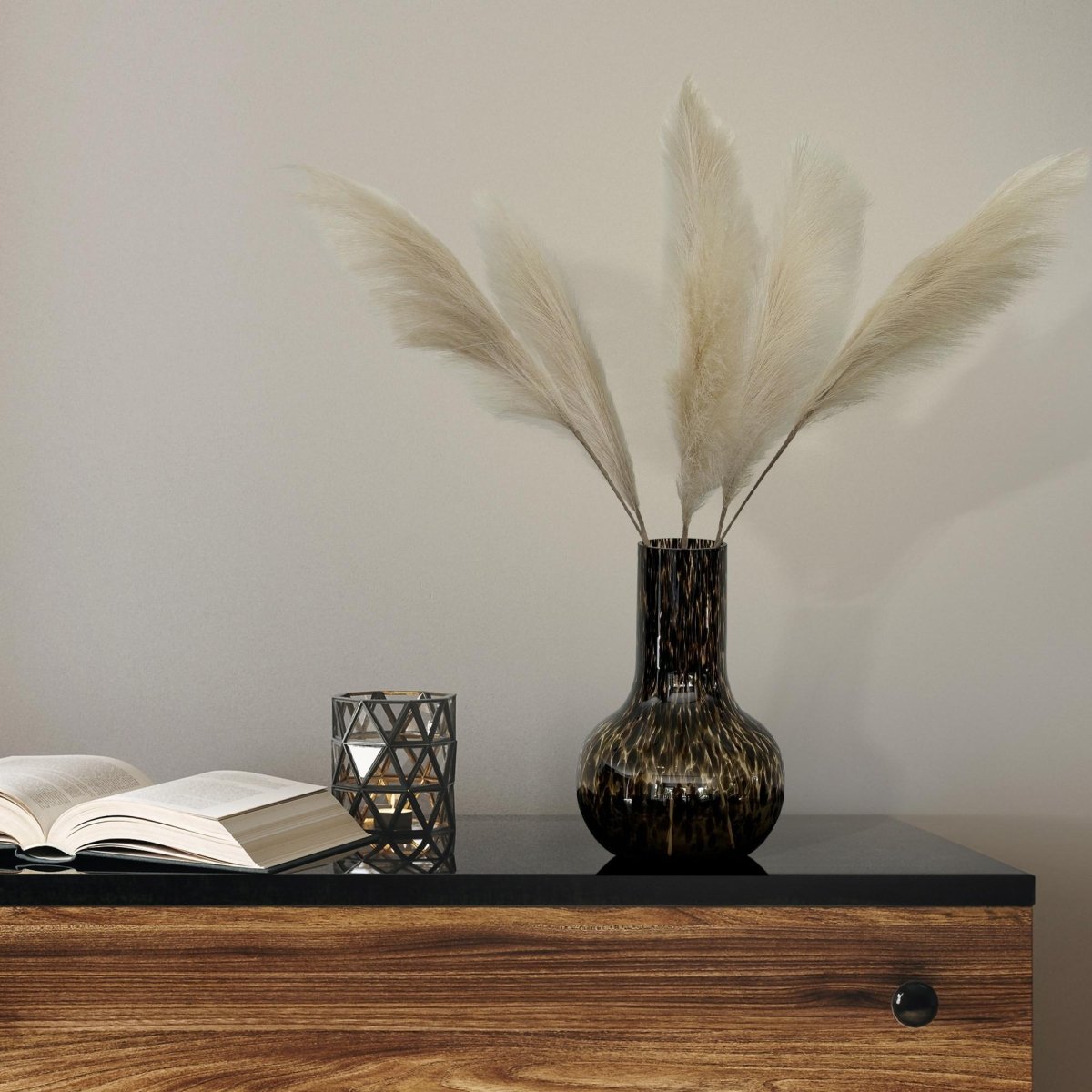 Pampas Plumes Crème x6 | Kunstbloemen 3 - LushLeaf | Online planten bestellen