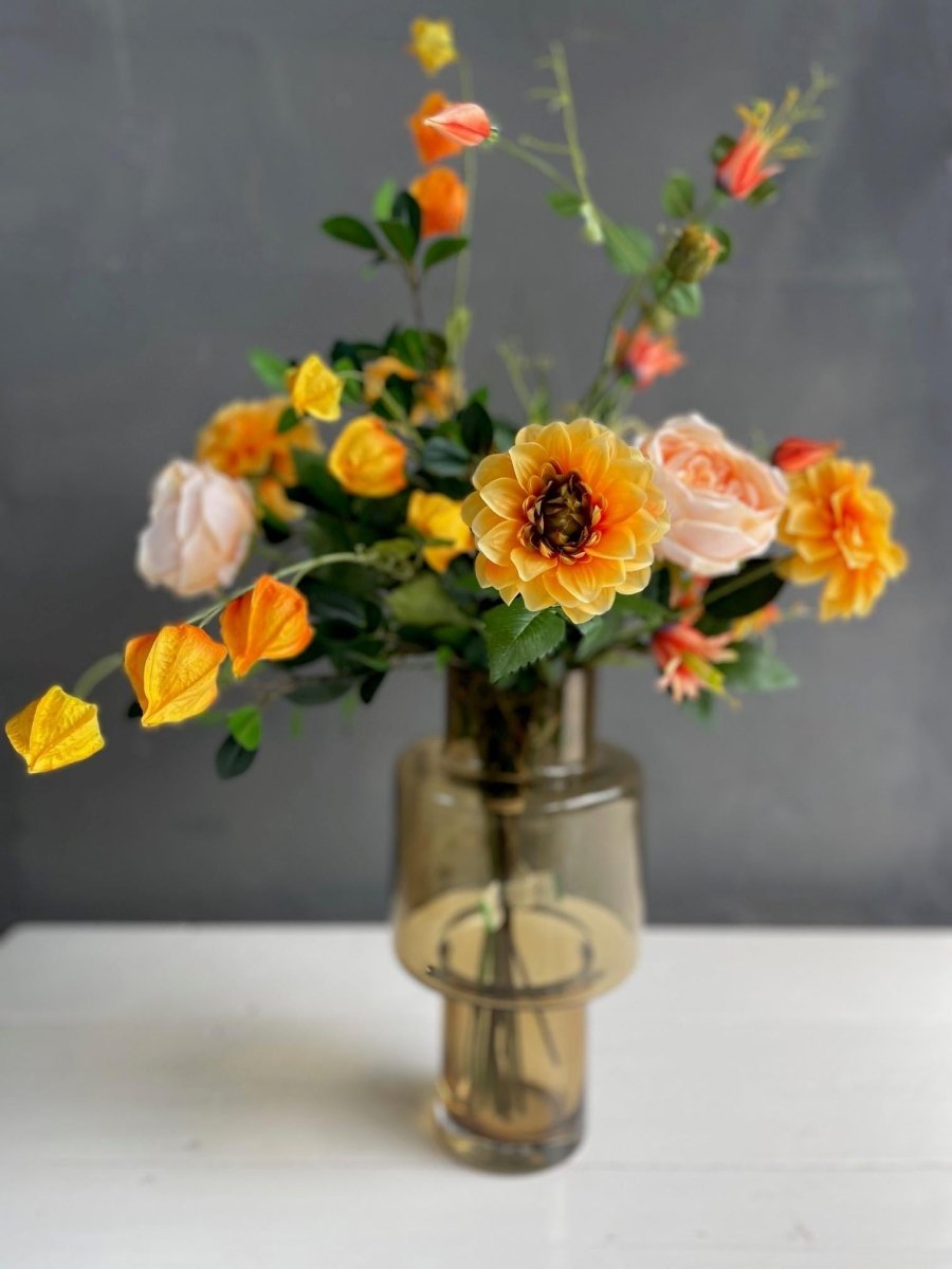 Pretty Orange | Kunstbloemen 4 - LushLeaf | Online planten bestellen