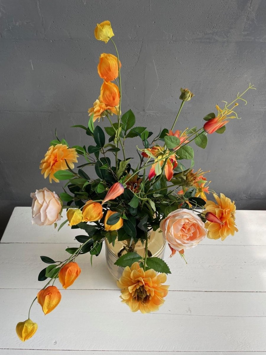 Pretty Orange | Kunstbloemen 3 - LushLeaf | Online planten bestellen