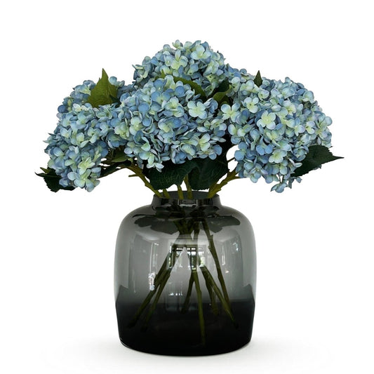 Hydrangea Flower blue x8 | Kunstbloemen 1 - LushLeaf | Online planten bestellen