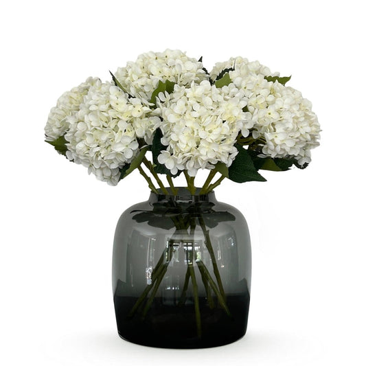 Hydrangea Flower white x8 | Kunstbloemen 1 - LushLeaf | Online planten bestellen