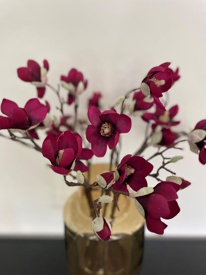 Magnolia bloem Paars x8 | Kunstbloemen 4 - LushLeaf | Online planten bestellen