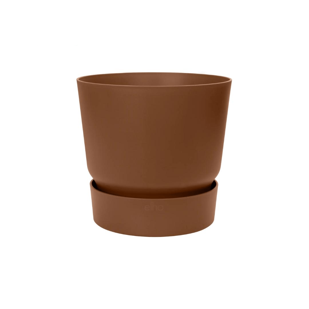 Pot elho Greenville Round bruin 1 - LushLeaf | Online planten bestellen