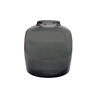 Vaas glas - Bartica - Grey 1 - LushLeaf | Online planten bestellen