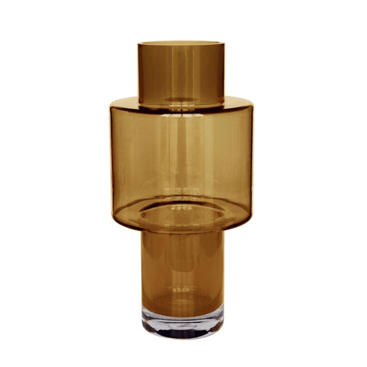 Vaas glas Juba - Cognac 1 - LushLeaf | Online planten bestellen