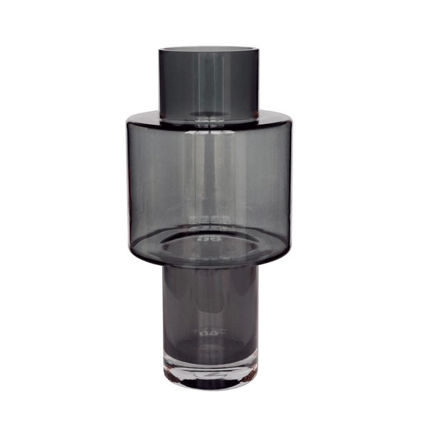 Vaas glas Juba - Grey 1 - LushLeaf | Online planten bestellen